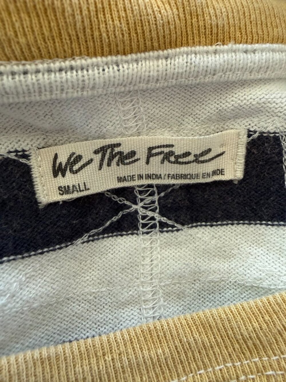 We The Free Navy and White Striped Long Sleeve Tee - Picture 7 of 8